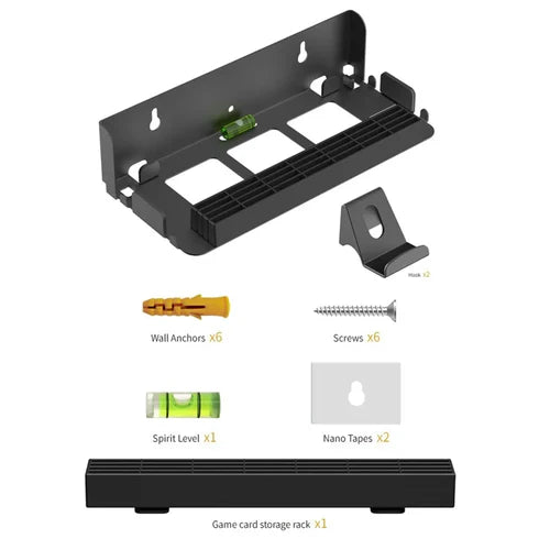 DOBE TNS-31113 – Wall Mount Bracket for Nintendo Switch & Switch OLED | Controller Hanger with Game Card Storage