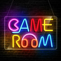 LED Neon Sign for Wall Decor – Game Room (27×18 cm)