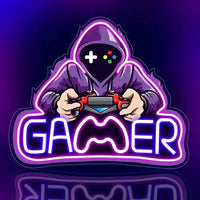 LED Neon Sign for Wall Decor – Gamer (37×31 cm)