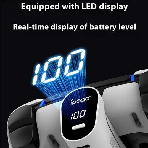 IPEGA 2000mAh External Battery Pack with LED Display for PS5 Controllers – PG-P5042