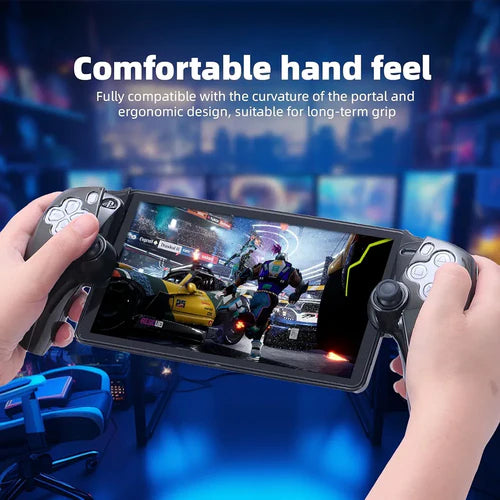 Lucky Fox Crystal Case Cover for PlayStation Portal – Transparent Black