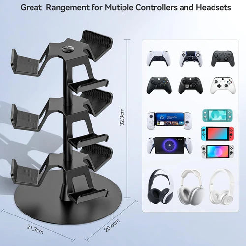 OIVO Universal Desk Stand for Controllers, Headset & Accessories – 3 Tiers