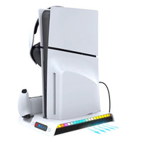Ipega RGB Vertical Stand with Cooling Fan & Controller Charger for PS5 Slim & PS5 Pro – PG-P5S006