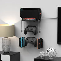 DOBE TNS-31113 – Wall Mount Bracket for Nintendo Switch & Switch OLED | Controller Hanger with Game Card Storage