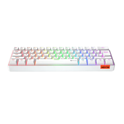 MeeTion MK005BT Dual-Mode 60% Gaming Mechanical Keyboard – White