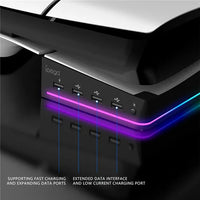 IPEGA RGB Horizontal Stand with 4 USB Ports for PS5 Slim & PS5 Pro – PG-P5S021