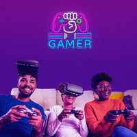 LED Neon Sign for Wall Decor – Gamer (39×32 cm)