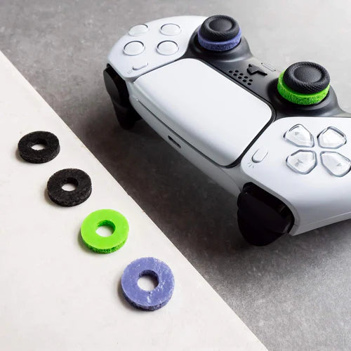 KontrolFreek Precision Rings – Black/Purple/Green | Aim Assist Motion Control for PS4, PS5, Xbox, Nintendo Switch Pro & Scuf Controllers