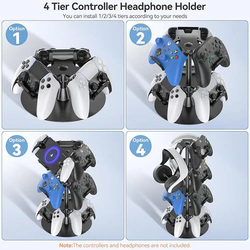 OIVO Universal Desk Stand for Controllers, Headset & Accessories – 4 Tiers