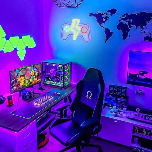 LED Neon Sign for Wall Decor – Gaming Controller (39×29 cm)