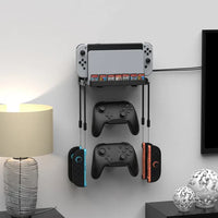 DOBE TNS-31113 – Wall Mount Bracket for Nintendo Switch & Switch OLED | Controller Hanger with Game Card Storage