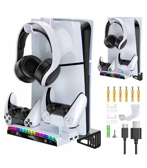 IPEGA Wall Mount Charging Dock with RGB Light for PS5 & PS5 Slim – PG-P5S011