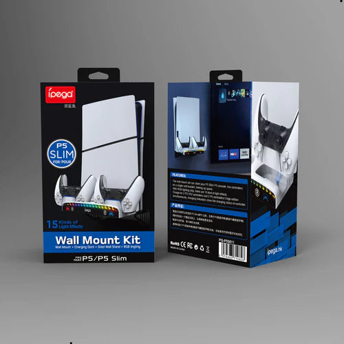 IPEGA Wall Mount Charging Dock with RGB Light for PS5 & PS5 Slim – PG-P5S011