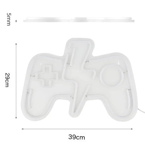 LED Neon Sign for Wall Decor – Gaming Controller (39×29 cm)