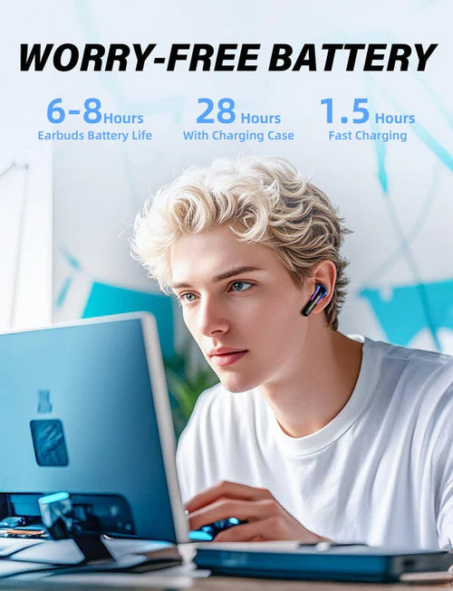 ONIKUMA T27 Dual Wireless Gaming Earbuds – 2.4G / Bluetooth with ENC Microphone