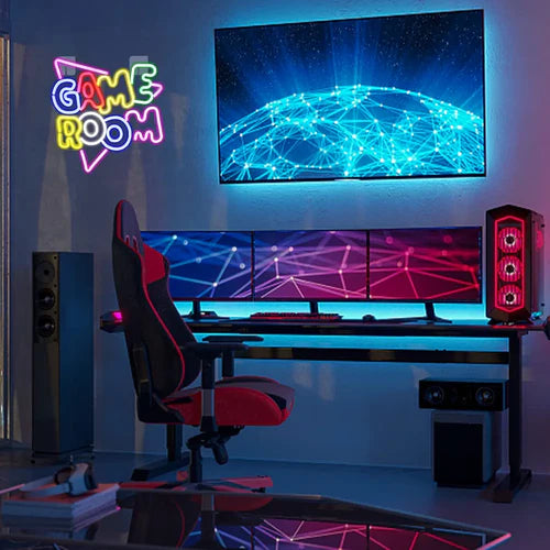 LED Neon Sign for Wall Decor – Game Room (35×32 cm)
