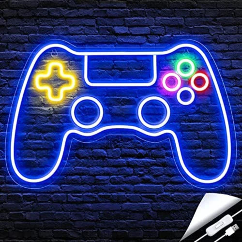 LED Neon Sign for Wall Decor – Game Controller (40×26 cm)