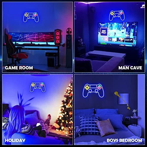 LED Neon Sign for Wall Decor – Game Controller (40×26 cm)